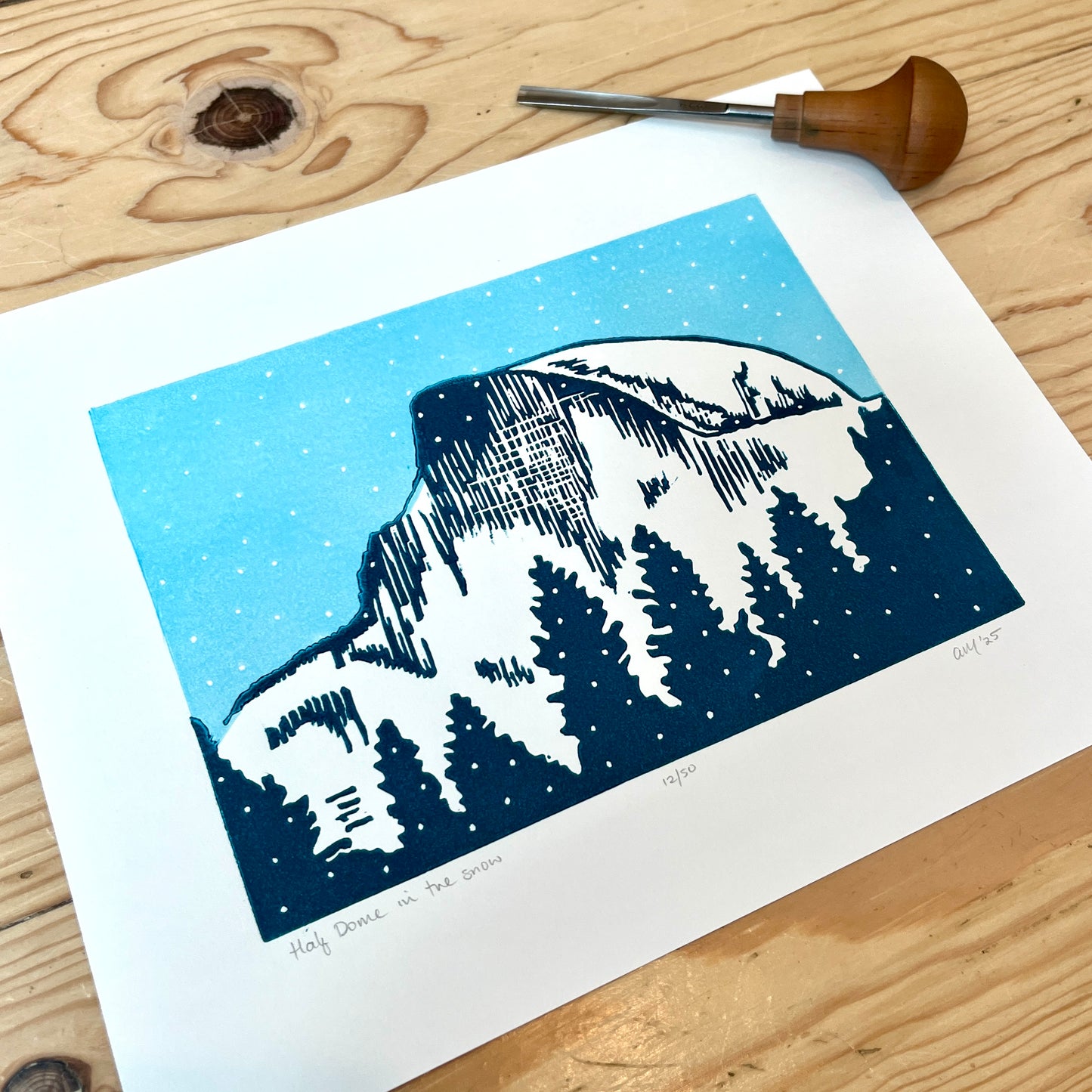 Half Dome in the Snow