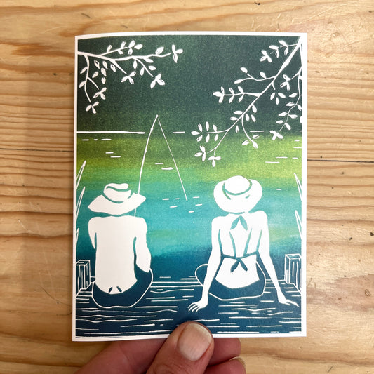 Gone fishing (blank card)