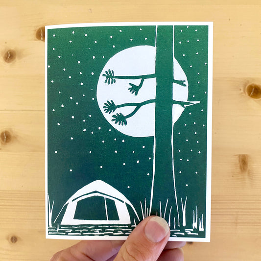 Under the full moon (blank card)