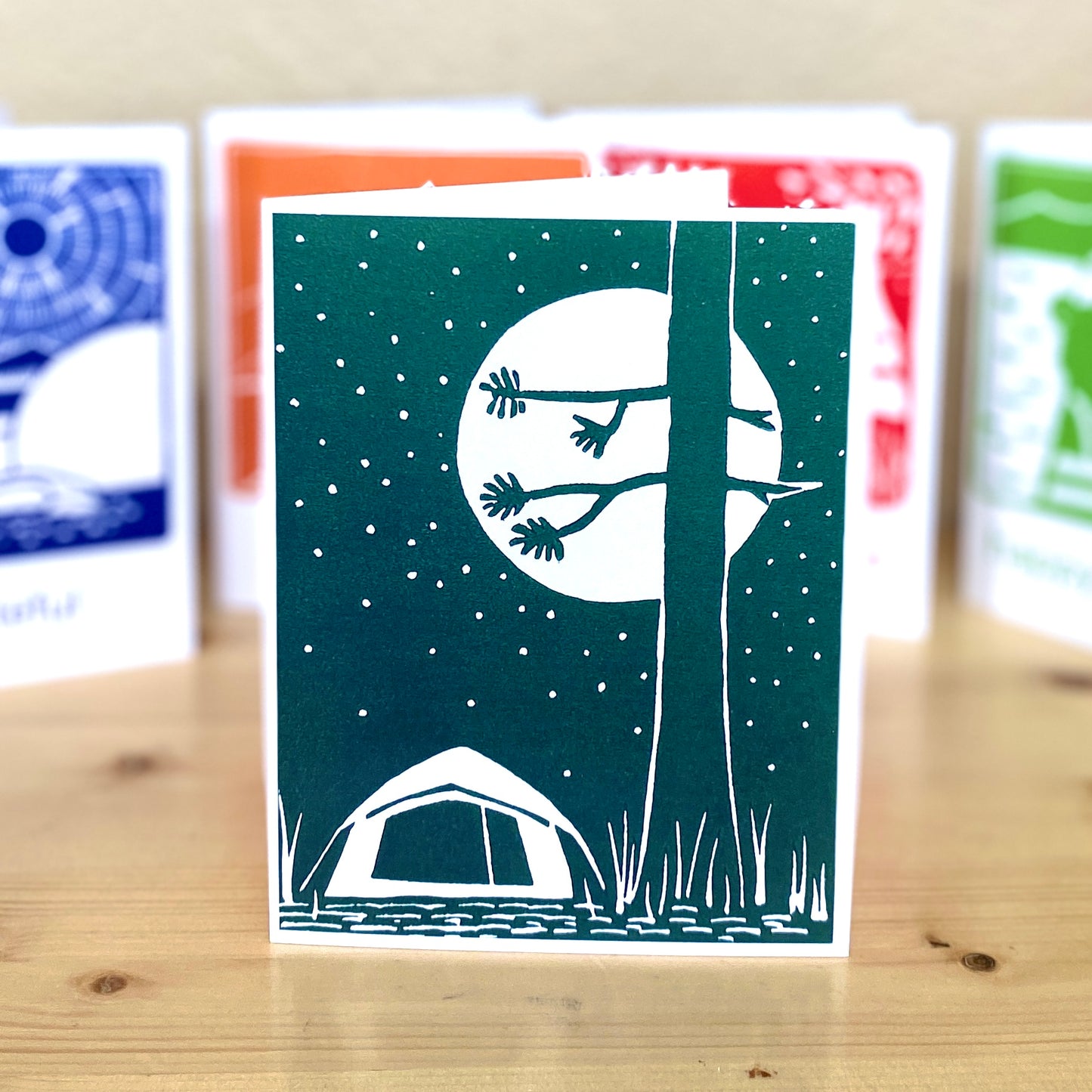 Under the full moon (blank card)